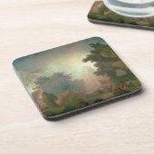 Die Party an der Heilig-Wolke (Öl auf Leinwand) Getränkeuntersetzer (Linke Seite)