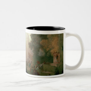 Die Party an der Heilig-Wolke (Öl auf Leinwand) Zweifarbige Tasse