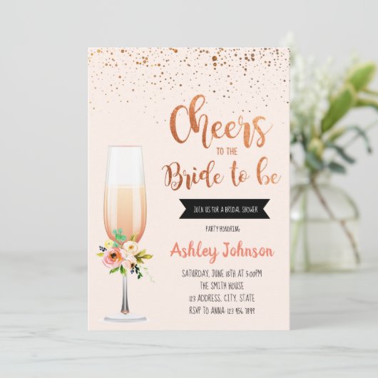 Die Party Einladung der Braut (Stehend Vorderseite)