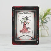 Die Party Einladung der Joker-Karte für die Hexere (Stehend Vorderseite)