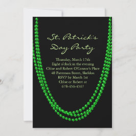 Die Party Einladung des Grüns Bead St. Patrick's D