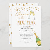 Die Party Einladung des Neujahrs (Vorne/Hinten)