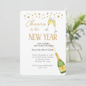 Die Party Einladung des Neujahrs (Stehend Vorderseite)