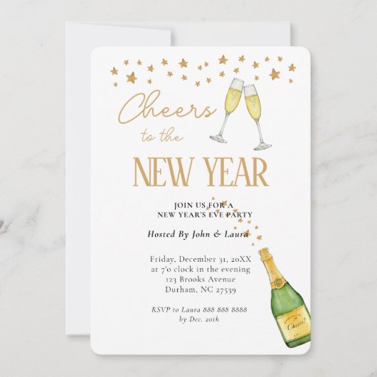 Die Party Einladung des Neujahrs (Vorderseite)