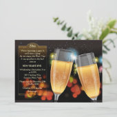 Die Party Einladung des Toast-Sylvesterabends (Stehend Vorderseite)