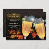 Die Party Einladung des Toast-Sylvesterabends (Vorne/Hinten)