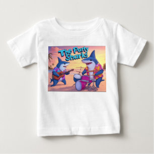 Die Party Sharks Band Baby T-shirt