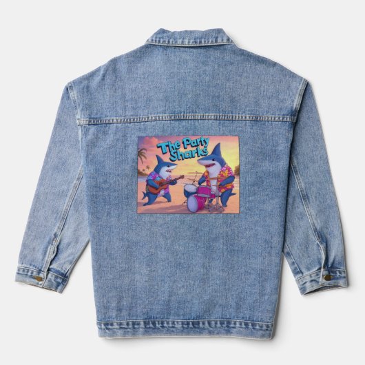 Die Party Sharks Band Jeansjacke (Rückseite)