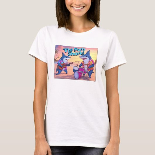 Die Party Sharks Band Ladys T-Shirt (Vorderseite)