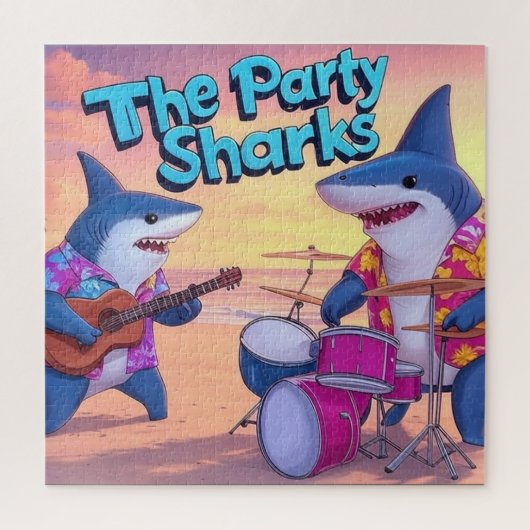 Die Party Sharks Band Puzzle (Vertikal)
