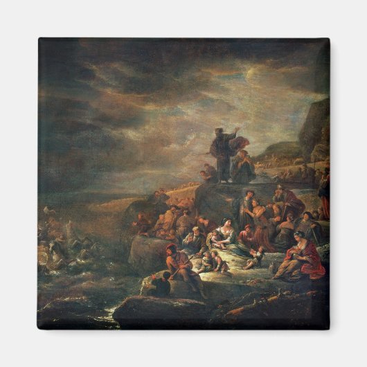 Die Passage des Roten Meeres (Öl auf Leinwand) Magnet (Vorne)
