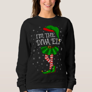 Die passende Familie bin ich die Diva Elf Weihnach Sweatshirt