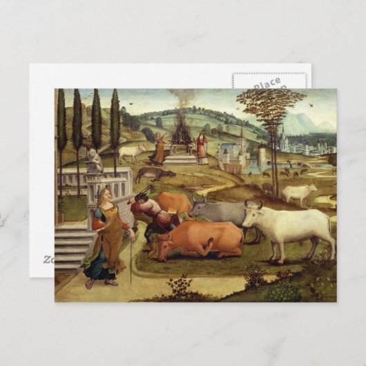 Die Passionen von Pasiphae, Ehefrau von König Mino Postkarte (Vorne/Hinten)