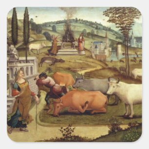 Die Passionen von Pasiphae, Ehefrau von König Mino Quadratischer Aufkleber