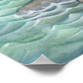 Die Pastell-Meerjungfrau-Fantasie-Aquarell-Kunst Poster (Ecke)