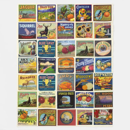Die Patchwork-Frucht-Fleece-Decke Fleecedecke (Vorderseite)