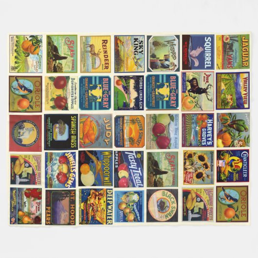 Die Patchwork-Frucht-Fleece-Decke Fleecedecke (Vorderseite (Horizontal))