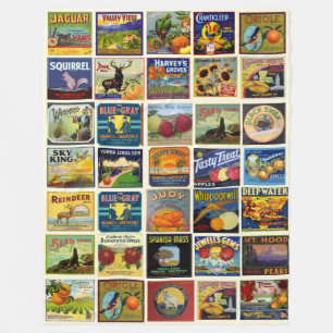 Die Patchwork-Frucht-Plüschdecke Fleecedecke