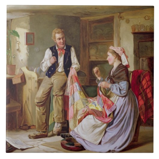 Die Patchwork-Steppdecke Fliese (Vorderseite)