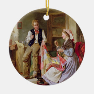 Die Patchwork-Steppdecke Keramikornament