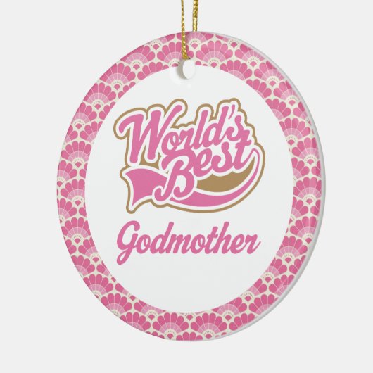 Die Patin-Geschenk-Verzierung der Welt beste Keramik Ornament (Links)