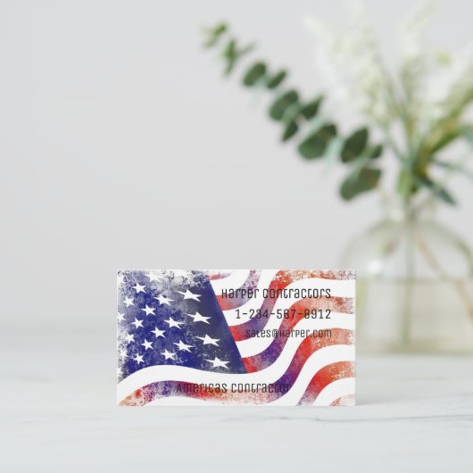 Die Patriot-Visitenkarte Visitenkarte (Stehend Vorderseite)