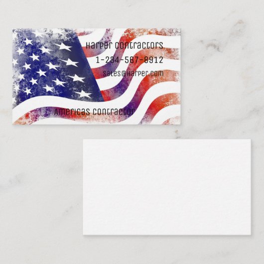 Die Patriot-Visitenkarte Visitenkarte (Vorne/Hinten)