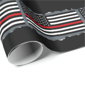 Die patriotische Feuerwehrmann-Flagge, die heraus Geschenkpapier (Rolleneckpunkt)