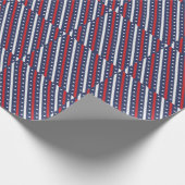 Die patriotischste amerikanische Flagge | 4. Juli Geschenkpapier (Ecke)