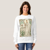 Die Patronin der Milchwirtschaft St. Brigid Sweatshirt (Vorne ganz)