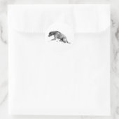 Die Pawshake - Pitbull Mix Runder Aufkleber (Tasche)