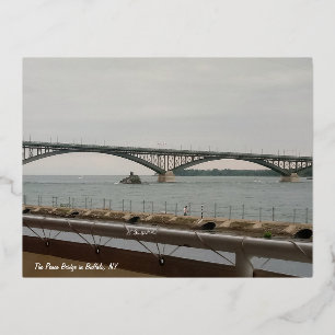 Die Peace Bridge in Buffalo, NY Folien Feiertagspostkarte