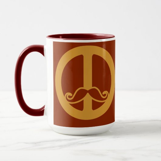 Die Peace Stache Tasse - wählen Sie Stil (Links)