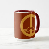 Die Peace Stache Tasse - wählen Sie Stil (VorderseiteRechts)