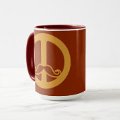 Die Peace Stache Tasse - wählen Sie Stil (Vorderseite Links)