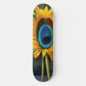 Die Peacock Sunfeather-Blume Skateboard (Vorderseite)