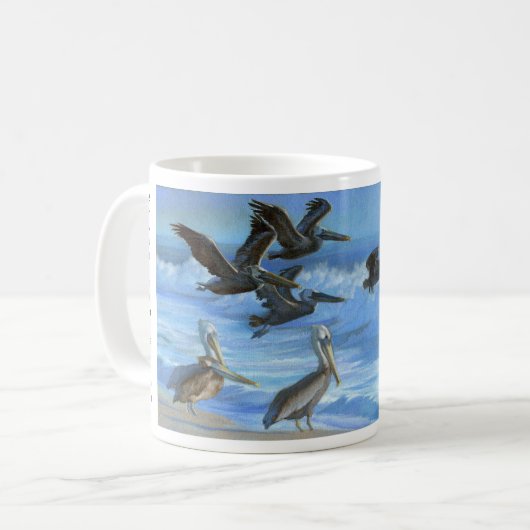 Die Pelikane von Ventura Kaffeetasse (Vorderseite Links)