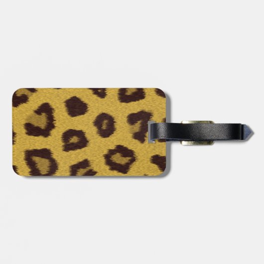 Die Pelzsammlung - Leopard Gepäckanhänger (Rückseite horizontal)