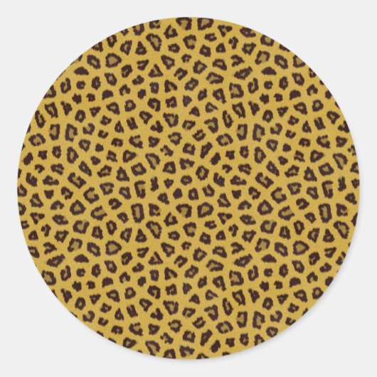 Die Pelzsammlung - Leopard Runder Aufkleber (Vorderseite)
