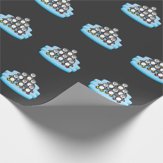 Die Penguin-Party-Antarktis-Zoo-TierLiebeZookeeper Geschenkpapier (Ecke)