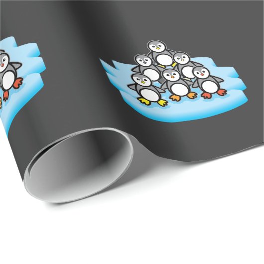 Die Penguin-Party-Antarktis-Zoo-TierLiebeZookeeper Geschenkpapier (Rolleneckpunkt)