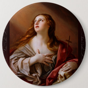Die Penitent Magdalene von Guido Reni Button