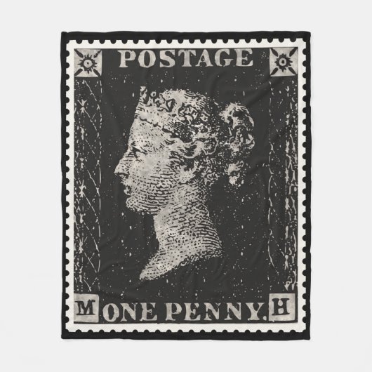 Die Penny Black Postage-Briefmarke Fleecedecke (Vorderseite)
