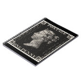 Die Penny Black Postage-Briefmarke Notizblock (Linke Seite)