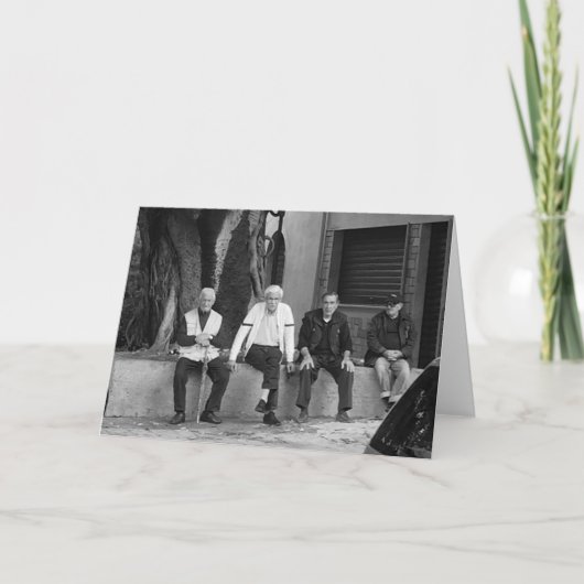 Die pensionierte sizilianische Mann-leere Karte (Vorderseite)