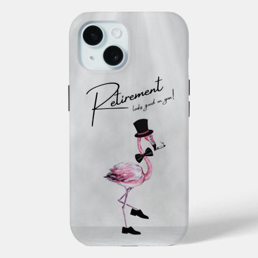 Die Pensionierung steht dir gut! Dapper Pink Flami Case-Mate iPhone Hülle (Rückseite)