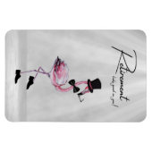 Die Pensionierung steht dir gut! Dapper Pink Flami Magnet (Horizontal)