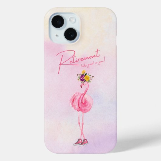 Die Pensionierung steht dir gut! Flamingo in Sneak Case-Mate iPhone Hülle (Rückseite)