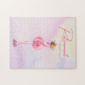 Die Pensionierung steht dir gut! Flamingo in Sneak Puzzle (Horizontal)
