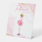 Die Pensionierung steht dir gut! Flamingo in Sneak Sockelschild (Vorderseite)